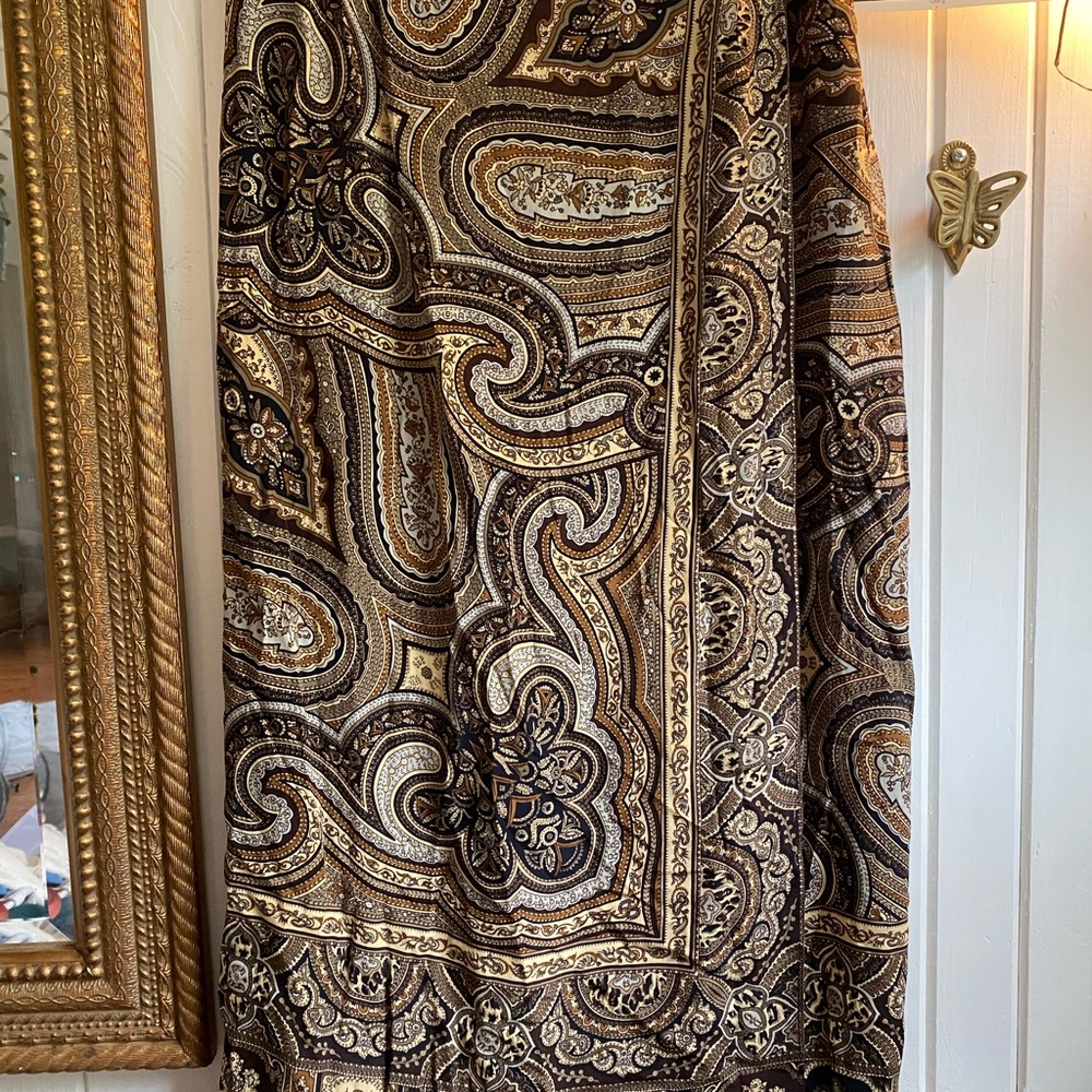 Vintage wrap midi skirt